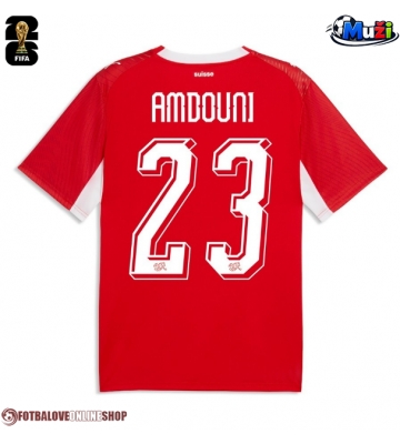 Švýcarsko Zeki Amdouni #23 Domácí Dres MS 2026 Krátkým Rukávem